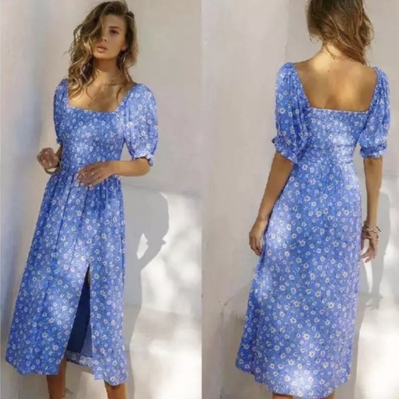 Off-Shoulder Floral Midi Dress - Picture 2 of 6